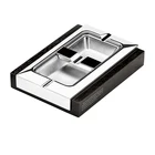 JIFENG ashtray for cigar,JF-039 zinc alloy inside and wooden bottom ashtray