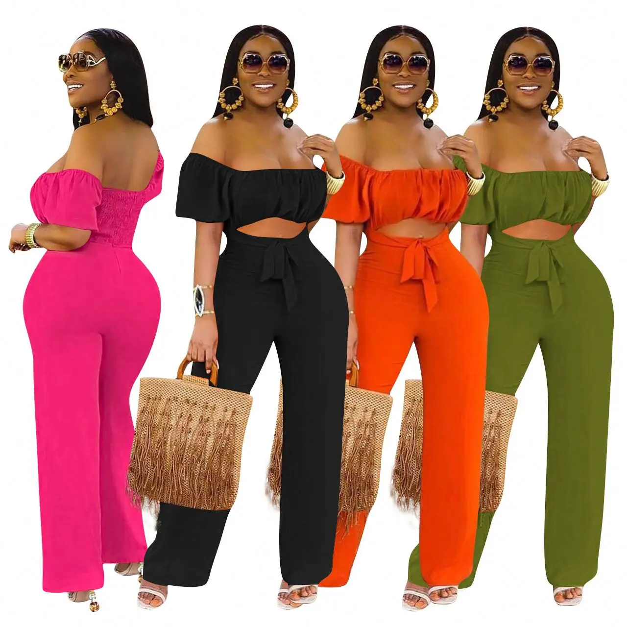 Solid Color One Shoulder Jumpsuit Casual Jump Suit Women Bell Bottoms Backless Club Piece Outfit
Solid Color One Shoulder Jumpsuit Casual Jump Suit Women Bell Bottoms Backless Club Piece Outfit