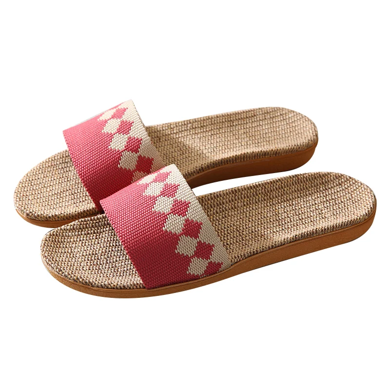 Household Indoor Bedroom Slides Women Couple Cotton Linen Diamond Lattice Slippers Men Soft Casual Sandals, Solid color
Household Indoor Bedroom Slides Women Couple Cotton Linen Diamond Lattice Slippers Men Soft Casual Sandals, Solid color