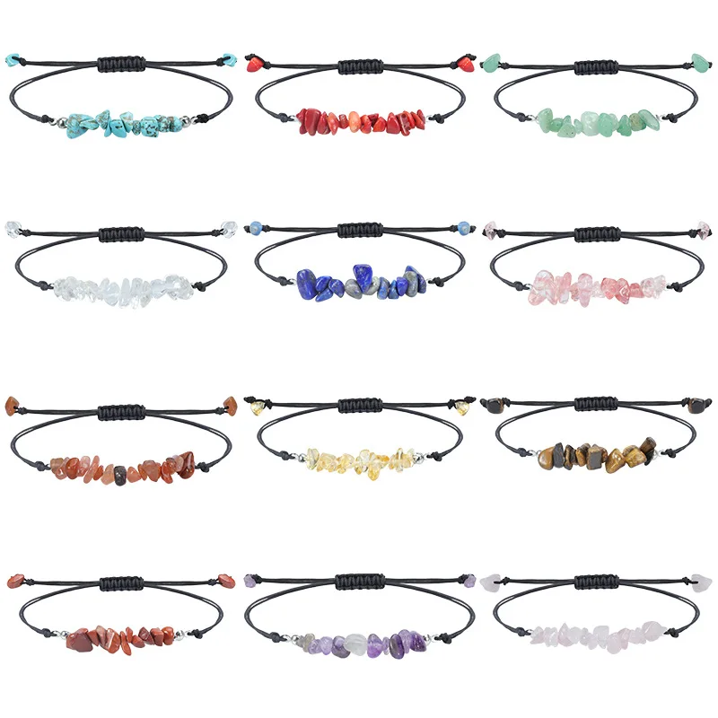 MIO Stone Bead Bracelets Colorful Stones Adjustable Bracelet Couples Unisex Hand Braided Natural Gemstone Crystal Healing Chip
MIO Stone Bead Bracelets Colorful Stones Adjustable Bracelet Couples Unisex Hand Braided Natural Gemstone Crystal Healing Chip