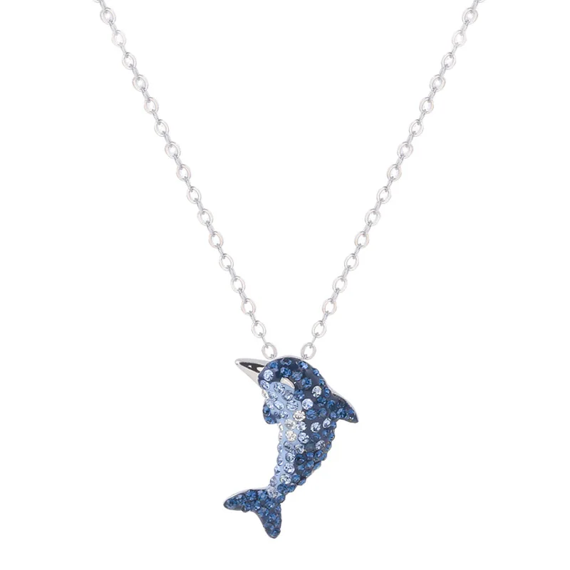 Trendy Crystal Cute Party Gift Jewelry New dolphin necklaces popular Sterling silver Pendant Necklace For Woman
Trendy Crystal Cute Party Gift Jewelry New dolphin necklaces popular Sterling silver Pendant Necklace For Woman