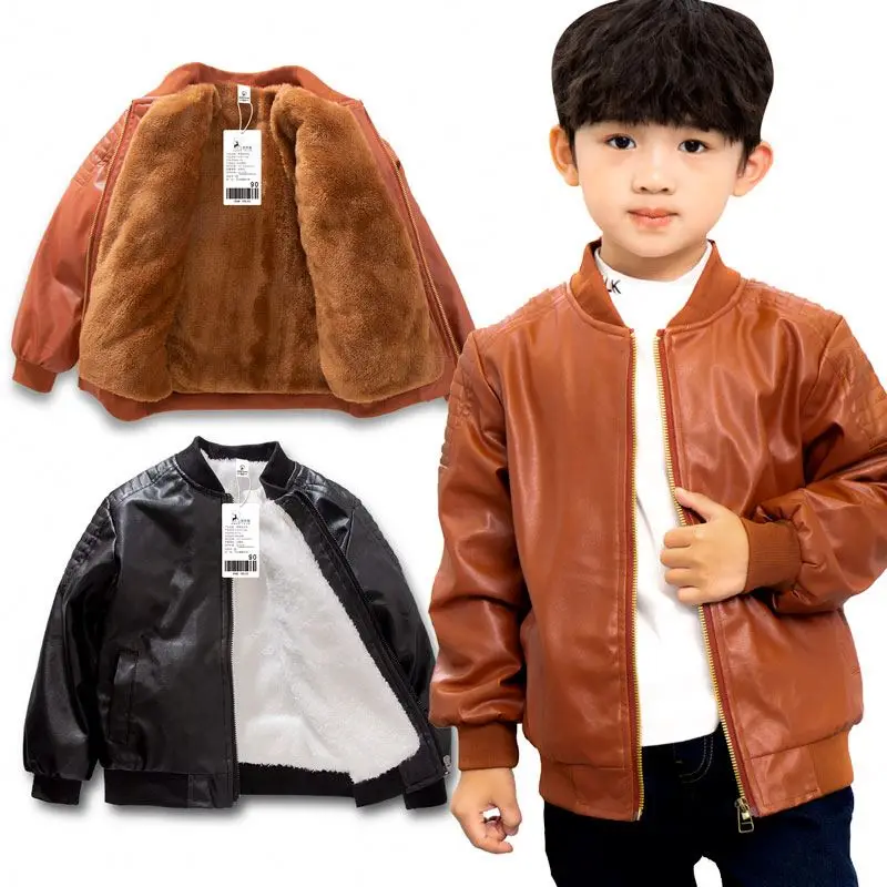 MS83597M Kids Boys Leather Jacket Design Winter Kids Warm Pu Coat, Black/brown leather jacket
MS83597M Kids Boys Leather Jacket Design Winter Kids Warm Pu Coat, Black/brown leather jacket