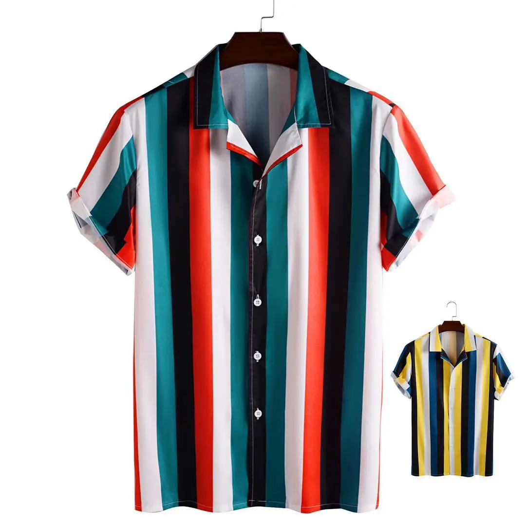 Men Striped Printed Shirt Breathable Striped Turn Down Collar Loose Casual Shirts Male Chemise
Men Striped Printed Shirt Breathable Striped Turn Down Collar Loose Casual Shirts Male Chemise