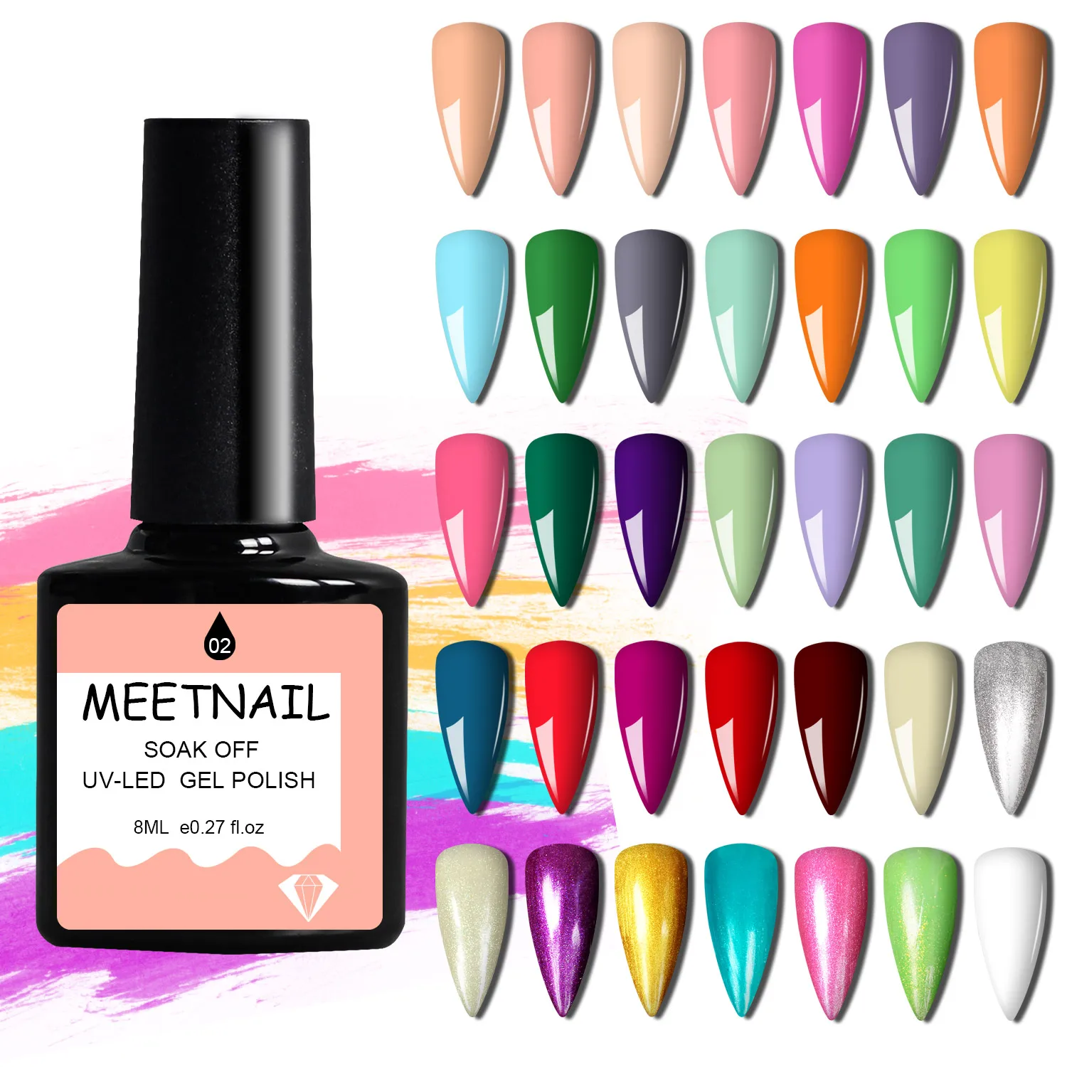 MEETNAIL Custom Logo Private Label 80 Colors Uv Gel nail Polish 8ml Semi-permanent soak off gel polish nail art salon
MEETNAIL Custom Logo Private Label 80 Colors Uv Gel nail Polish 8ml Semi-permanent soak off gel polish nail art salon