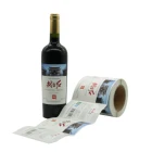 Custom Personalised Wine Logo Embossed Stickers For Bottle Texture Paper White Wine Label