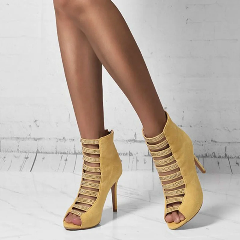 Autumn Thin High Heels Women Sandals Open Toe Fashion Pumps for Women Stiletto Yellow Suede Zipper Women Shoes
Autumn Thin High Heels Women Sandals Open Toe Fashion Pumps for Women Stiletto Yellow Suede Zipper Women Shoes