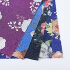 Textiles new design flower printed knit lurex spandex polyester fabric
