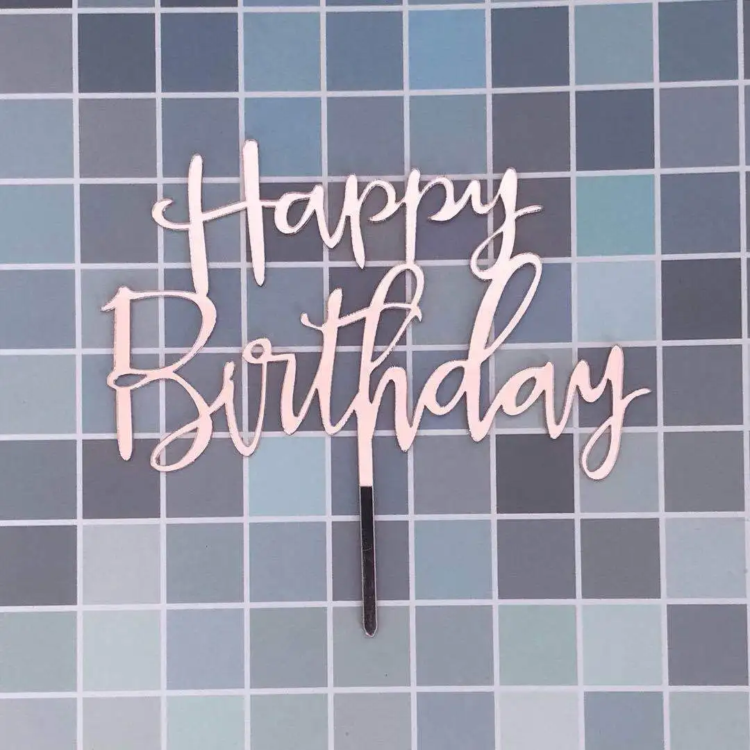Hot Sale Birthday Party Decoration Custom Acrylic Laser Cut HAPPY BIRTHDAY Letter Cake Topper Wholesale, Multicolor/customized
Hot Sale Birthday Party Decoration Custom Acrylic Laser Cut HAPPY BIRTHDAY Letter Cake Topper Wholesale, Multicolor/customized