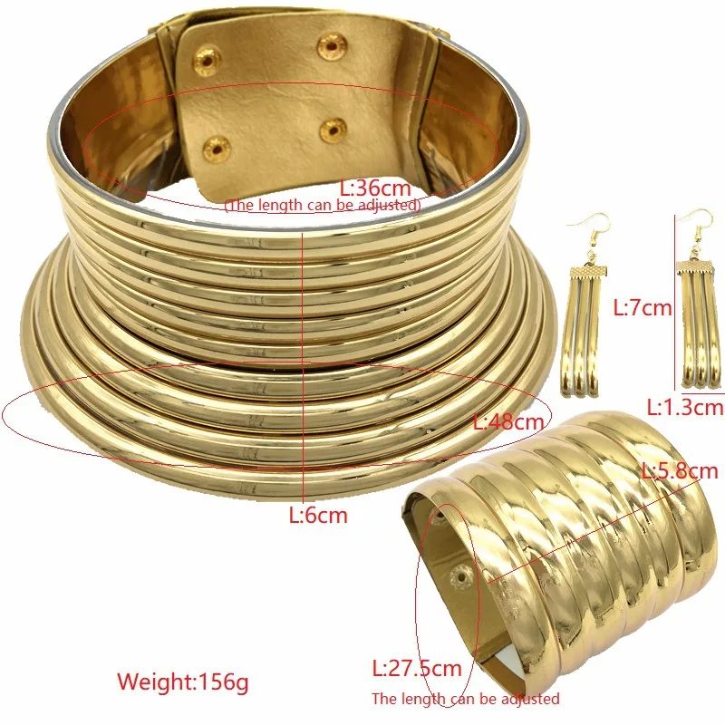 2020 New arrival necklace earring and bracelet jewelry set wholesale Africa choker necklace with good price, Gold color
2020 New arrival necklace earring and bracelet jewelry set wholesale Africa choker necklace with good price, Gold color