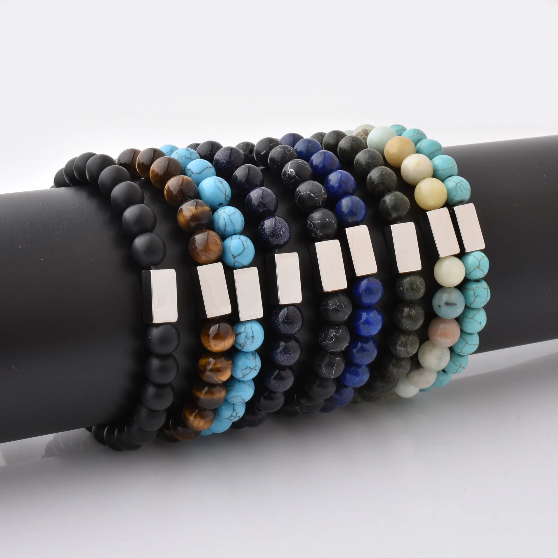 Stainless Steel Rectangle Beads Mens Beaded Handmade Custom Bead Bracelets Natural Stone Jewelry
Stainless Steel Rectangle Beads Mens Beaded Handmade Custom Bead Bracelets Natural Stone Jewelry