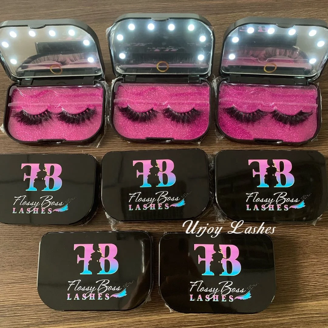 Private Label Mink Eyelashes 25mm Mink Eyelashes led lights lash case with mirror custom lash box packaging eyelash vendor, Natural black
Private Label Mink Eyelashes 25mm Mink Eyelashes led lights lash case with mirror custom lash box packaging eyelash vendor, Natural black