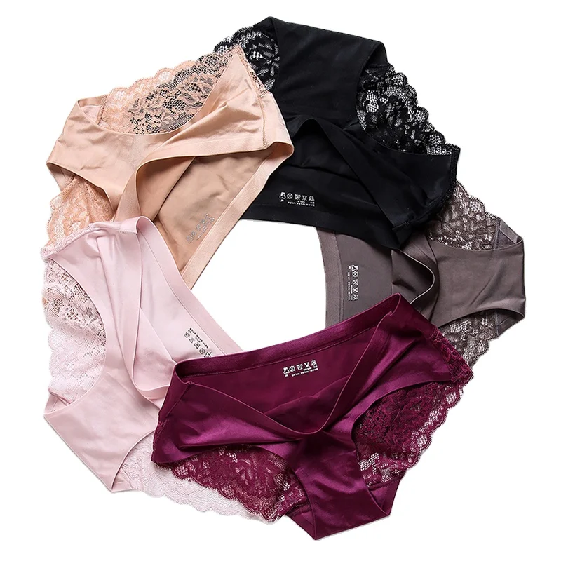 Satin Ice Silk briefs women's panties see through lace lingerie Seamless Ladies underwear Sexy high quality black lingerie
Satin Ice Silk briefs women's panties see through lace lingerie Seamless Ladies underwear Sexy high quality black lingerie