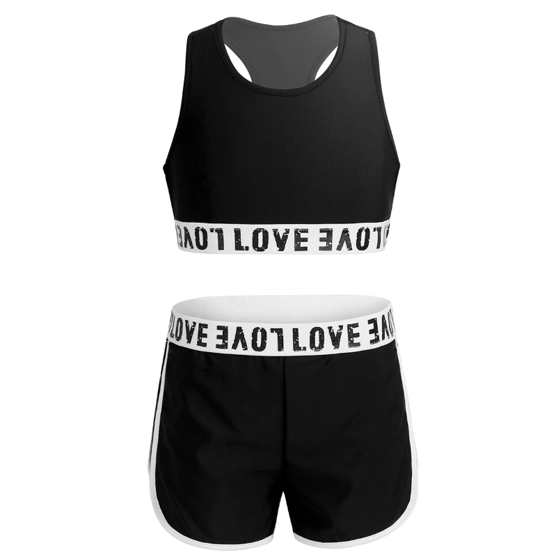 Wholesale Crop Top and Shorts Set Kids Girls 2 Pcs Letters Printed Summer Gym Workout Sport Tankini
Wholesale Crop Top and Shorts Set Kids Girls 2 Pcs Letters Printed Summer Gym Workout Sport Tankini