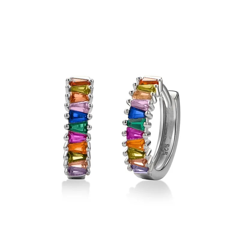 MINHIN Colorful Zircon Earrings 925 Sterling Silver Earring Luxury Jewelry for Women, Silver color
MINHIN Colorful Zircon Earrings 925 Sterling Silver Earring Luxury Jewelry for Women, Silver color