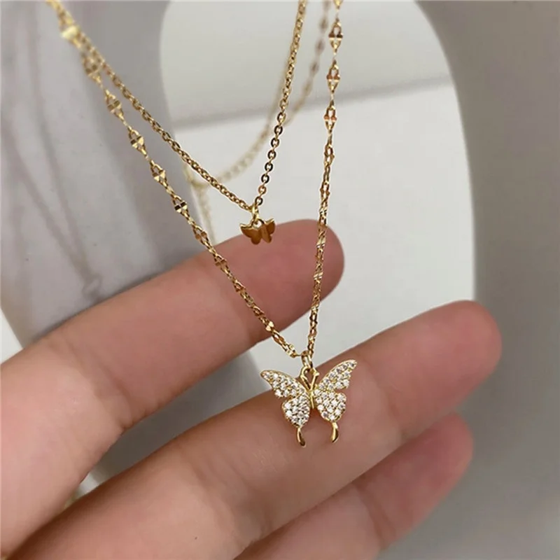 Fashion Simple Design Trendy Double Butterfly Pendant Necklaces For Women Jewelry Gifts 2022
Fashion Simple Design Trendy Double Butterfly Pendant Necklaces For Women Jewelry Gifts 2022