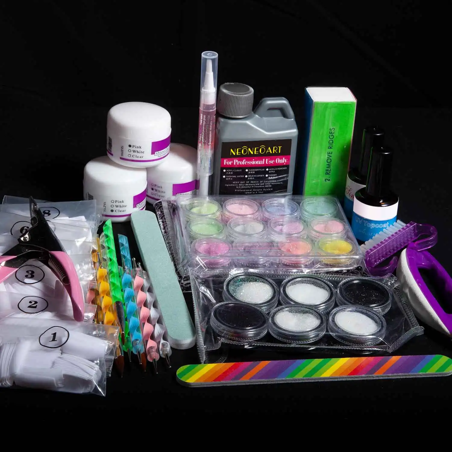 FIVEART all in one Nail Art Set Acrylic Nail Powder Glitter Brush Nail Art Tools Kit Set with Reflect Glitter, 14
FIVEART all in one Nail Art Set Acrylic Nail Powder Glitter Brush Nail Art Tools Kit Set with Reflect Glitter, 14