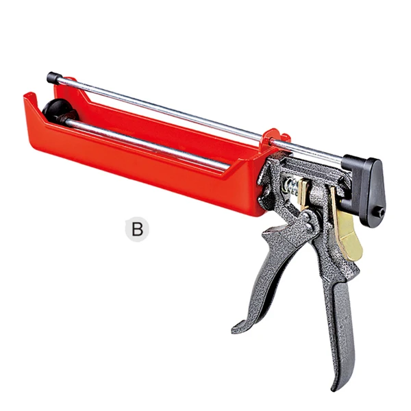 Caulking gun triple cartridges caulking gun