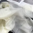 Hot Sale Long Style Solid Color Soft White Silk Wool Scarf Shawl Plain for Plant-dyed