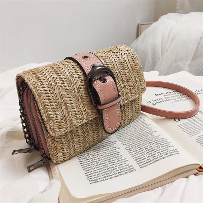 MeeTee B-B069 New Fashion Belt Decoration Small Square Bag Straw Woven Double Layer Woman Bag Shoulder Messenger Chain Bag
MeeTee B-B069 New Fashion Belt Decoration Small Square Bag Straw Woven Double Layer Woman Bag Shoulder Messenger Chain Bag