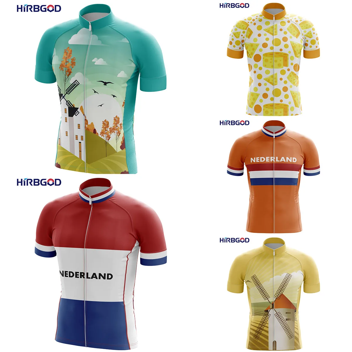 HIRBGOD for Holland Flag Winnowing Machine Pattern Round Neck Fietskleding Summer Men's Short Sleeve Bike Wear Cycling Clothes
HIRBGOD for Holland Flag Winnowing Machine Pattern Round Neck Fietskleding Summer Men's Short Sleeve Bike Wear Cycling Clothes
