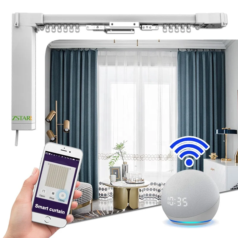 Easy installation smart home automatic curtain remote control wifi curtain for hotel
Easy installation smart home automatic curtain remote control wifi curtain for hotel