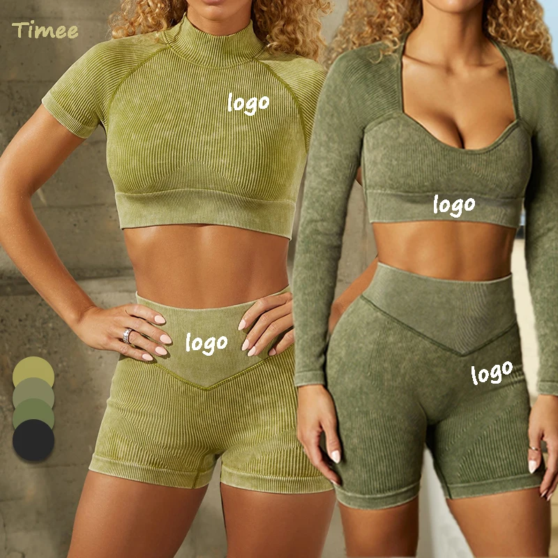 design your own fitness clothing scrunch leggings sports tops women seamless 5-pieces set activewear
design your own fitness clothing scrunch leggings sports tops women seamless 5-pieces set activewear