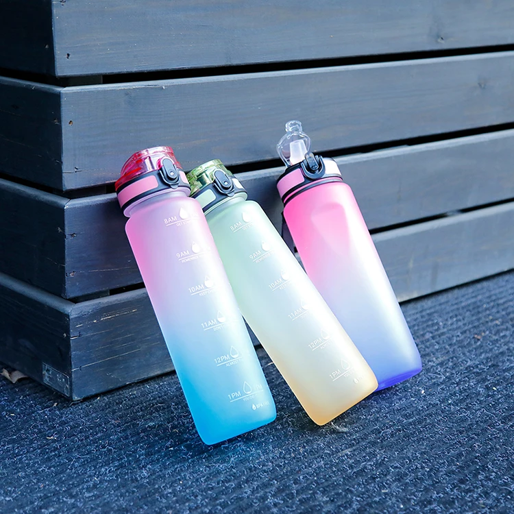 Custom Logo Bpa Free 32 Oz Plastic Drinking Bottle Motivational Fitness Sports Time Marker Water Bottles, Pink grey black gradient or custom
Custom Logo Bpa Free 32 Oz Plastic Drinking Bottle Motivational Fitness Sports Time Marker Water Bottles, Pink grey black gradient or custom