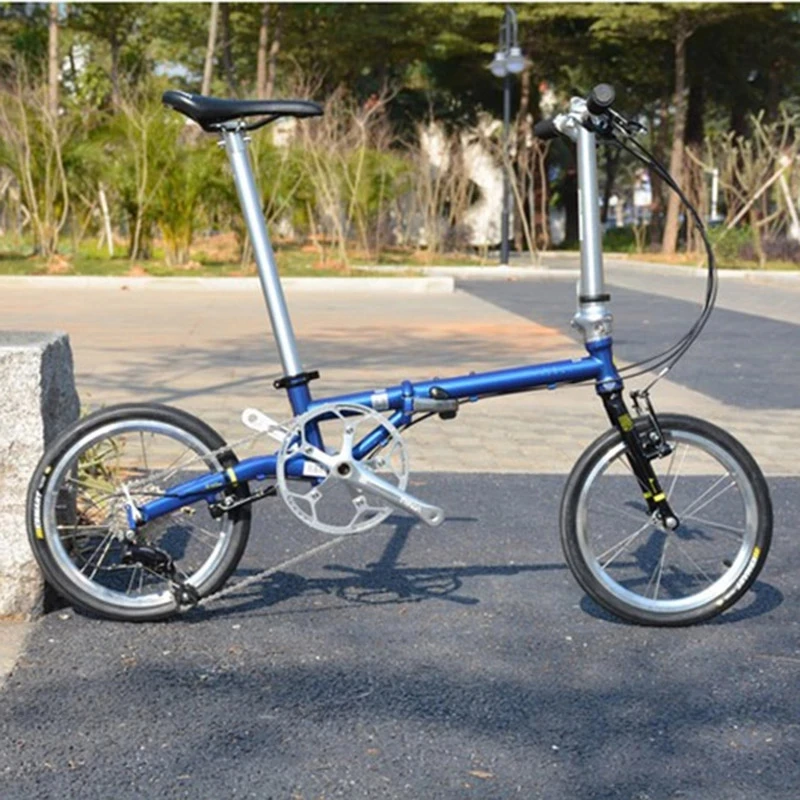 

Fnhon Gust CR-MO Steel Folding Bike 16" 305 349 Mini velo Bike Urban Bicycle V Brake 9 Speed