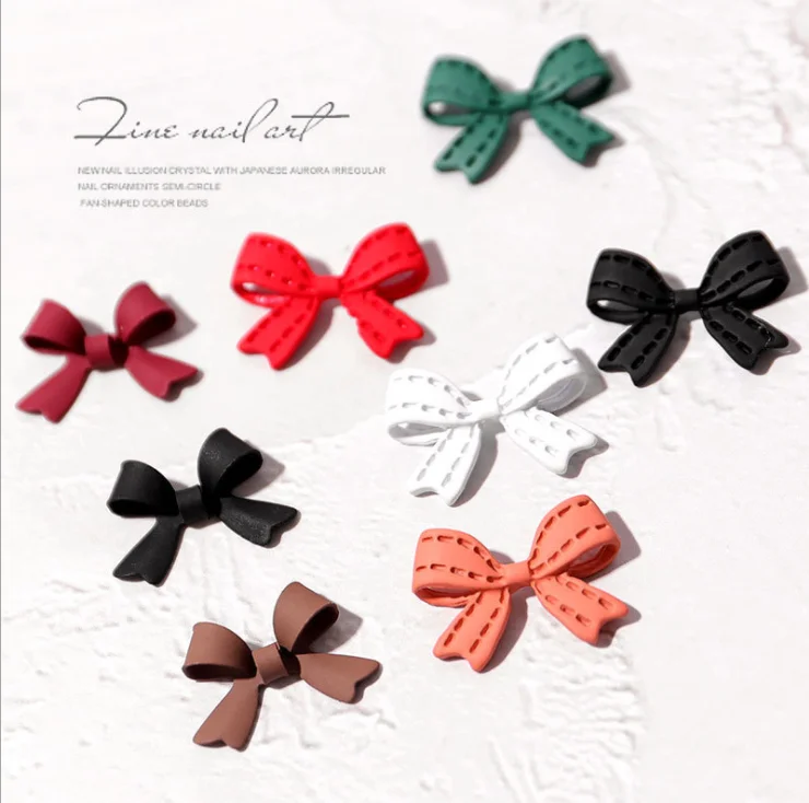 Japanese nail bow ornaments 3D frosted texture nail jewelry red alloy bow nail jewelry
Japanese nail bow ornaments 3D frosted texture nail jewelry red alloy bow nail jewelry