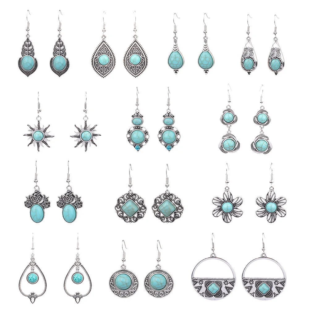 DAIHE Trend Hollowed Out Turquoise Water Drop Earrings Bohemian Wind Stud Jewelry Earring
DAIHE Trend Hollowed Out Turquoise Water Drop Earrings Bohemian Wind Stud Jewelry Earring