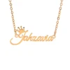Personalised Custom 24K Gold Plated Letter Name Plate Necklace
