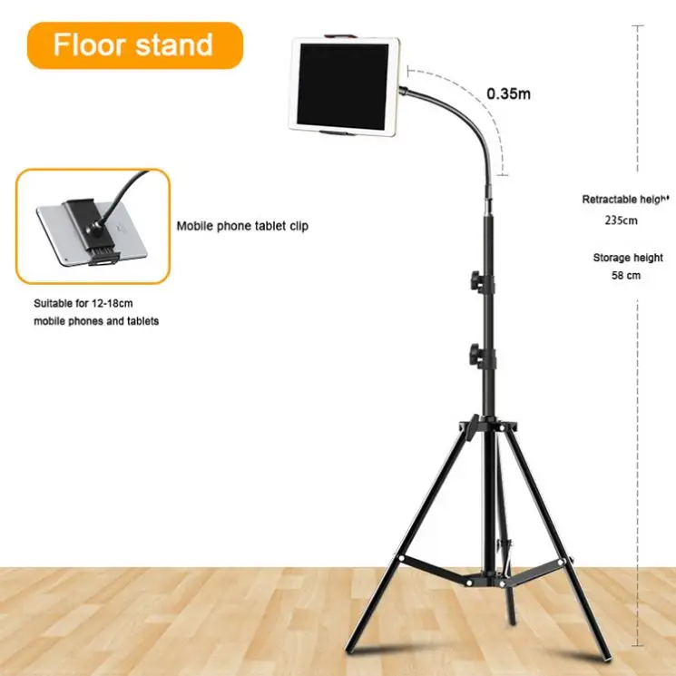 Wholesale Professional 2.1M long arm mobile phone holder tripod floor stand for iPad
Wholesale Professional 2.1M long arm mobile phone holder tripod floor stand for iPad