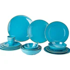 Factory Favorable Price Colorful Dinner Plate Set Melamine, Catering Use Beautiful Melamine 12 Piece Dinnerware Set