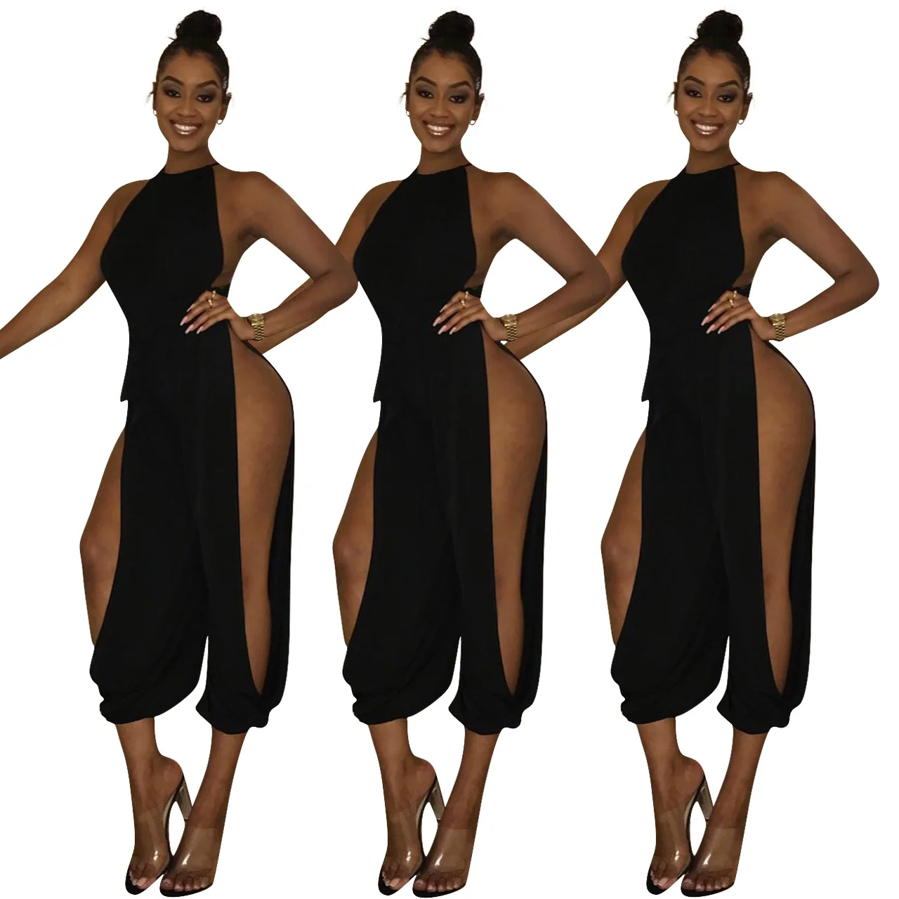 RTS Lace perspective tie neck backless belt women's wear Amazon high quality club sexy casual jumpsuit
RTS Lace perspective tie neck backless belt women's wear Amazon high quality club sexy casual jumpsuit