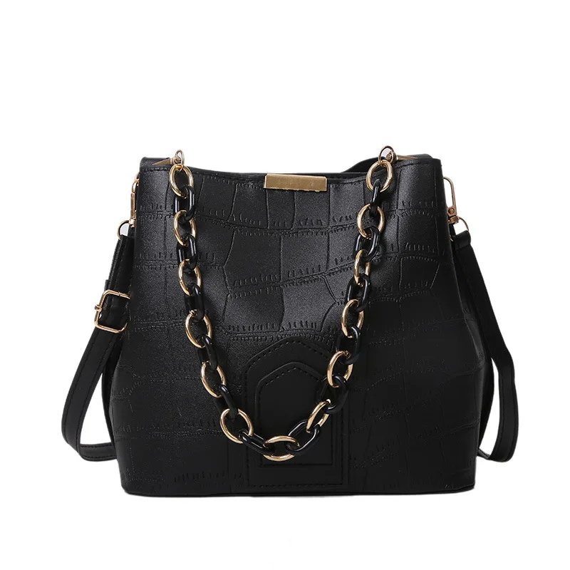 2021 New Trendy Crocodile Pattern Side Bags Female Messenger Bag Casual Simple Texture Chain Shoulder Bucket Bag, 3 colors
2021 New Trendy Crocodile Pattern Side Bags Female Messenger Bag Casual Simple Texture Chain Shoulder Bucket Bag, 3 colors