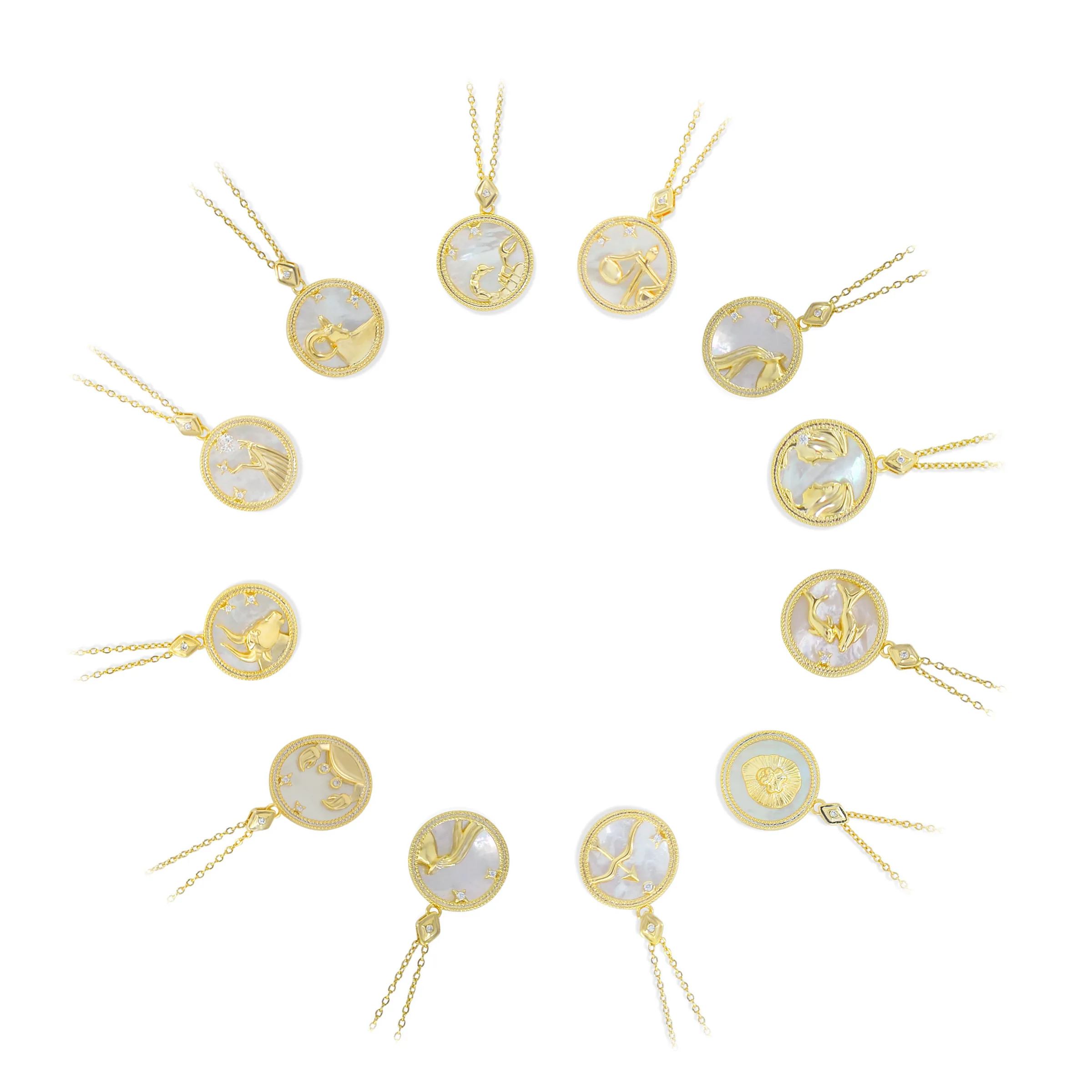 Zodiac Necklace 18K Gold Plated Stainless Steel Chain Shell Zircon Pendant INS Fashion Birthstone Necklaces Trendy Jewelry
Zodiac Necklace 18K Gold Plated Stainless Steel Chain Shell Zircon Pendant INS Fashion Birthstone Necklaces Trendy Jewelry