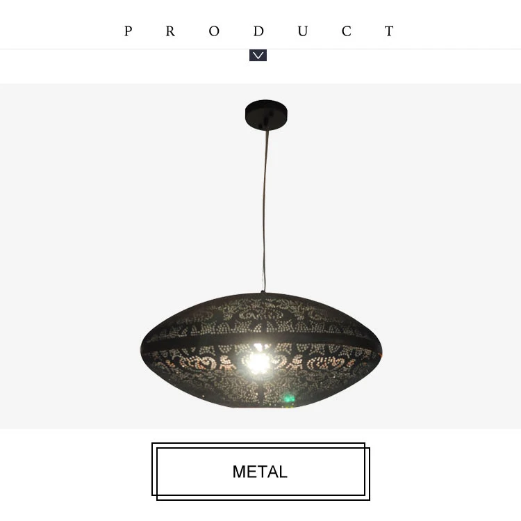 Industrial metal black chandelier home decoration interior lighting simple pendant light