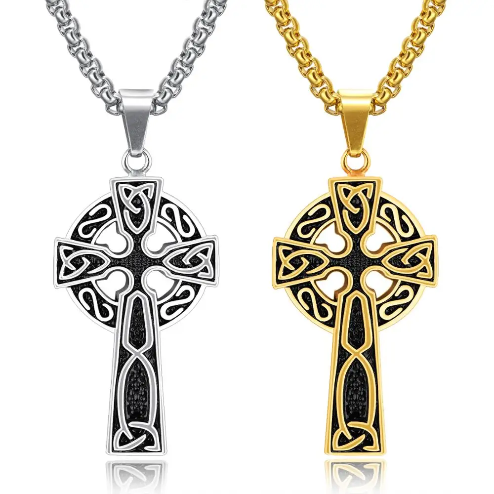 2020 Vintage unique design cross necklace pendant man necklace Ireland Style Fashion Mens Engraved Celtic
2020 Vintage unique design cross necklace pendant man necklace Ireland Style Fashion Mens Engraved Celtic