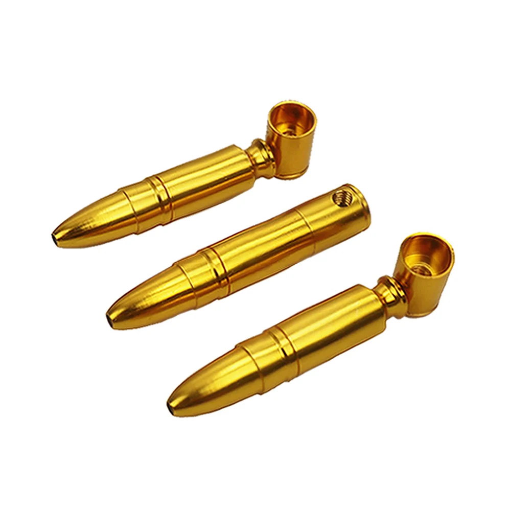 creative cigarette bullet smoking pipe accessories Bym Aluminum metal gold pipe smoke buddy
creative cigarette bullet smoking pipe accessories Bym Aluminum metal gold pipe smoke buddy