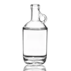 Classic Cylinder Round Shape Bartop Glass Alcohol Spirit 750ml Vodka Bottle