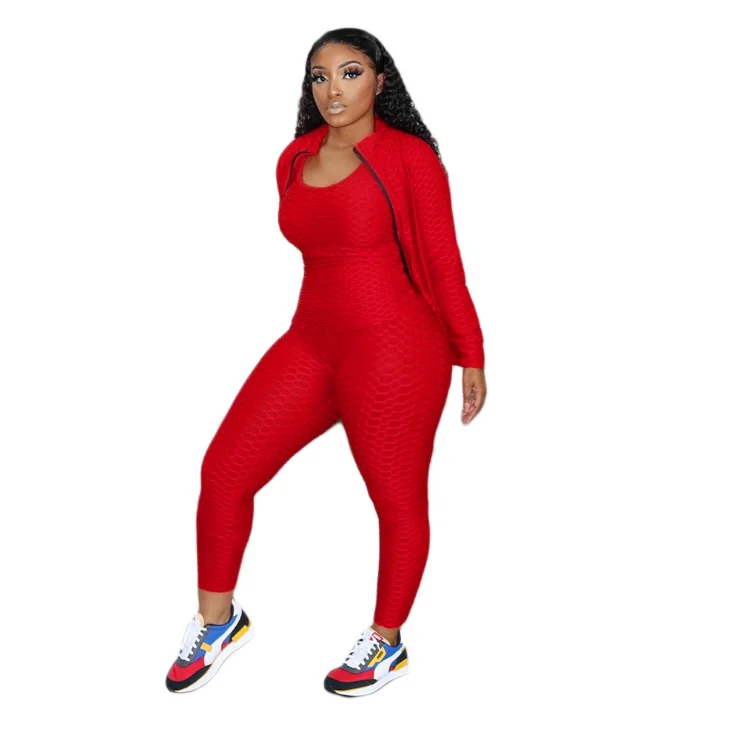 Fashion Jacquard Fabric Fitness Plus Size Sportswear Set Women Long Sleeves 3 Pcs Compression Yoga Set
Fashion Jacquard Fabric Fitness Plus Size Sportswear Set Women Long Sleeves 3 Pcs Compression Yoga Set