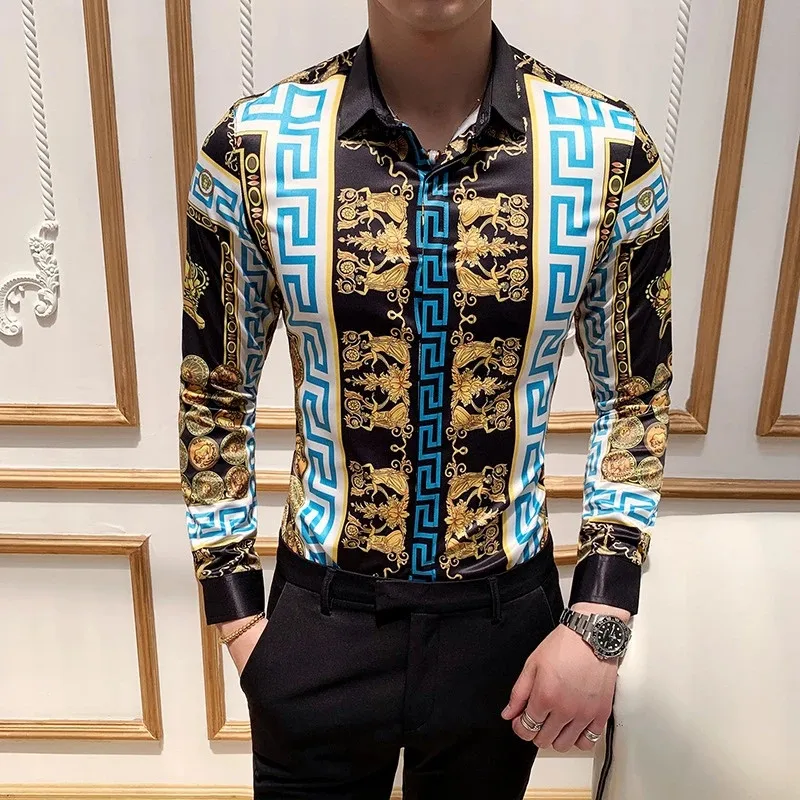Newly designed summer youth print plus floral ice silk cotton men's shirt, More color
Newly designed summer youth print plus floral ice silk cotton men's shirt, More color