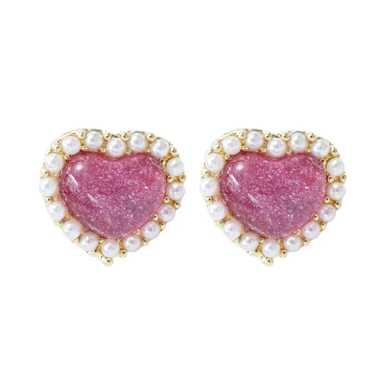 Hainon pearl earrings red heart romantic stud earring Fashion style women earring gift alloy elegant jewelry, Picture shows
Hainon pearl earrings red heart romantic stud earring Fashion style women earring gift alloy elegant jewelry, Picture shows