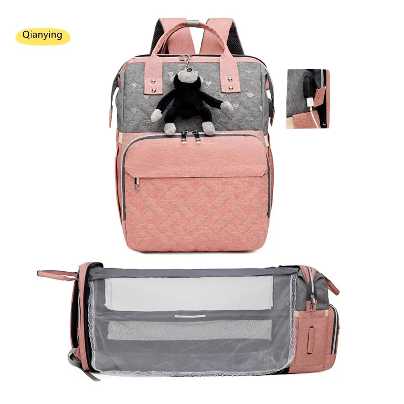 Customization 5 in 1 travel folding embroidery folding Diaper Bag backpack with changing station mosquito net
Customization 5 in 1 travel folding embroidery folding Diaper Bag backpack with changing station mosquito net