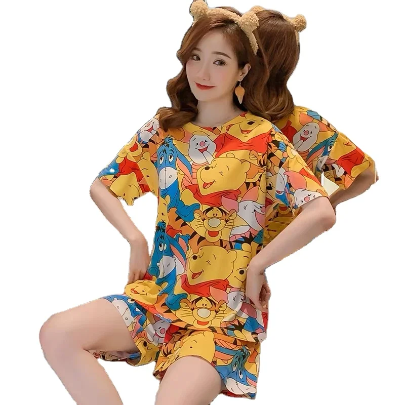 Home clothes spring and summer short sleeves two sets of milk silk lovely lady thin summer Korean edition pajamas two suits
Home clothes spring and summer short sleeves two sets of milk silk lovely lady thin summer Korean edition pajamas two suits