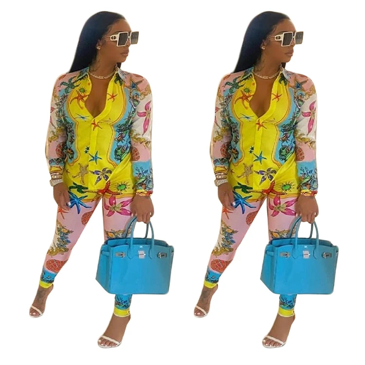 DUODUOCOLOR New arrivals casual designer printed ladies sports outfits for women two piece long sleeve set D11415
DUODUOCOLOR New arrivals casual designer printed ladies sports outfits for women two piece long sleeve set D11415