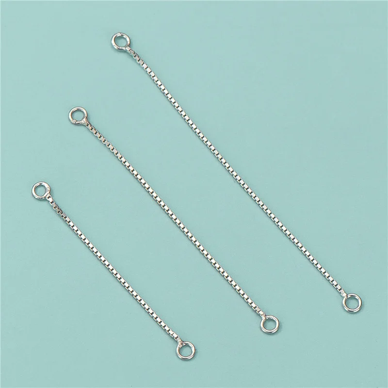 S925 Sterling Silver Box Extension Chain Bracelet Necklace Tail DIY Handmade Chain Accessories
S925 Sterling Silver Box Extension Chain Bracelet Necklace Tail DIY Handmade Chain Accessories