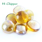 Amber colored glass gem stone for fireplace decoration