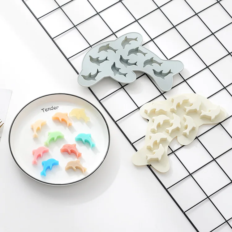 Creative silicone cake mold ice tray cute dolphin shape mold ice cube ice candy mold
Creative silicone cake mold ice tray cute dolphin shape mold ice cube ice candy mold