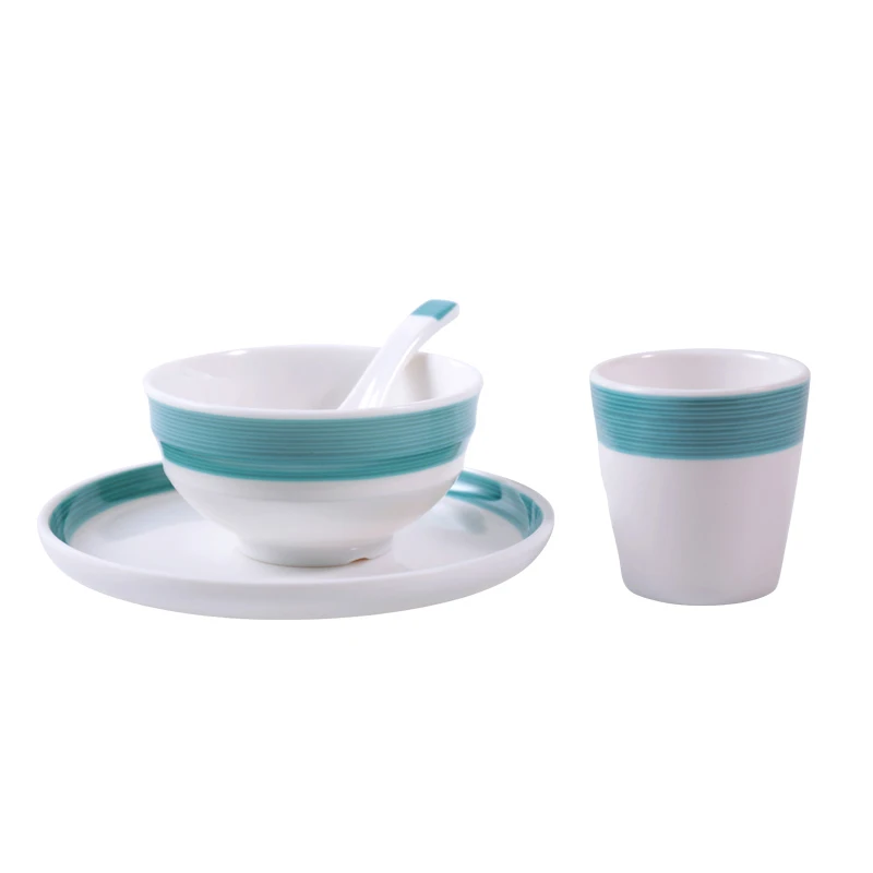 Melamine 4 Piece Dinnerware Set - Dishes Set Suitable Indoors and Outdoors, White + green
Melamine 4 Piece Dinnerware Set - Dishes Set Suitable Indoors and Outdoors, White + green